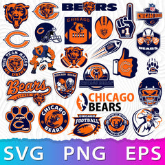 Chicago Bears NFL Bundle | SVG, EPS, PNG