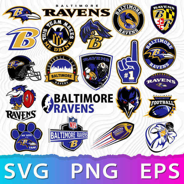 Baltimore Ravens NFL Bundle | SVG, EPS, PNG