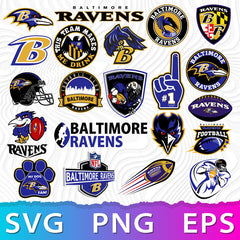 Baltimore Ravens NFL Bundle | SVG, EPS, PNG