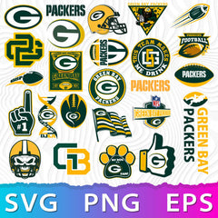 Green Bay Packers NFL Bundle | SVG, EPS, PNG