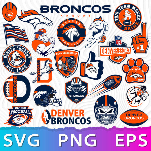 Denver Broncos NFL Bundle | SVG, EPS, PNG