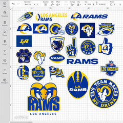 Los Angeles Rams NFL Bundle | SVG, EPS, PNG