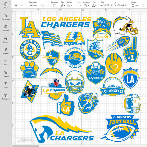 Los Angeles Chargers NFL Bundle | SVG, EPS, PNG