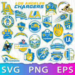 Los Angeles Chargers NFL Bundle | SVG, EPS, PNG