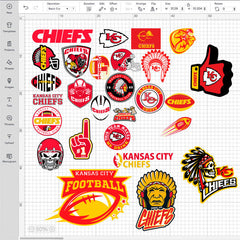 Kansas City Chiefs NFL Bundle | SVG, EPS, PNG