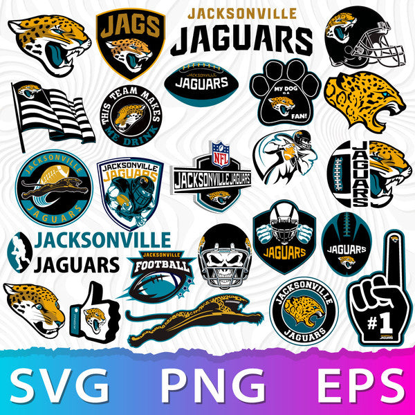 Jacksonville Jaguars NFL Bundle | SVG, EPS, PNG