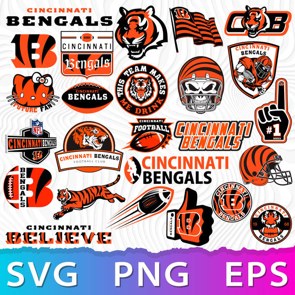 Cincinnati Bengals NFL Bundle | SVG, EPS, PNG