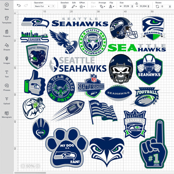 Seattle Seahawks NFL Bundle | SVG, EPS, PNG