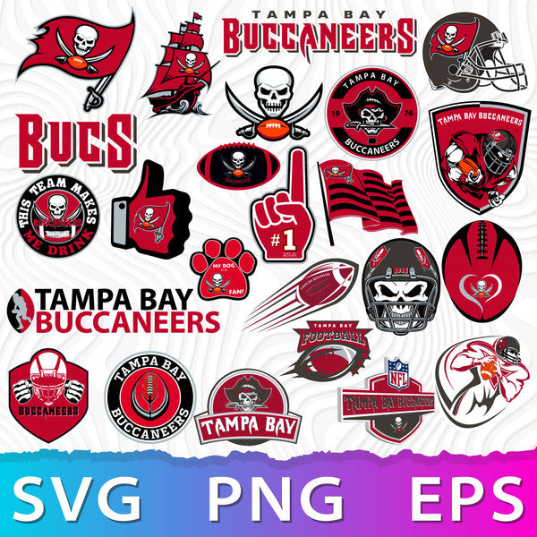 Tampa Bay Buccaneers NFL Bundle | SVG, EPS, PNG