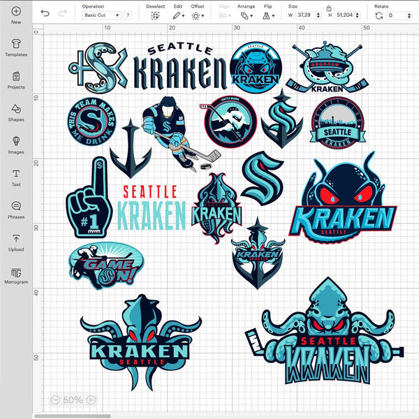 Seattle Kraken Logo Bundle | SVG, EPS, PNG