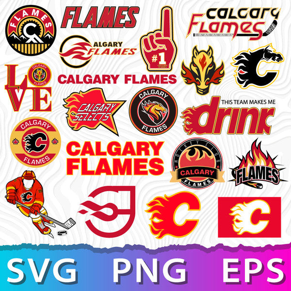 Calgary Flames Logo Bundle | SVG, EPS, PNG