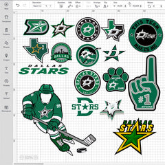 Dallas Stars Logo Bundle | SVG, EPS, PNG