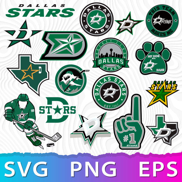 Dallas Stars Logo Bundle | SVG, EPS, PNG