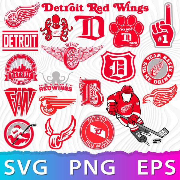 Detroit Red Wings Logo Bundle | SVG, EPS, PNG