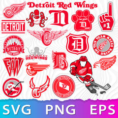 Detroit Red Wings Logo Bundle | SVG, EPS, PNG