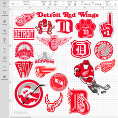 Detroit Red Wings Logo Bundle | SVG, EPS, PNG