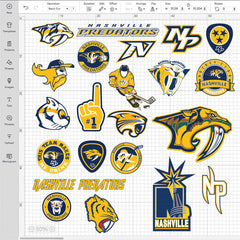 Nashville Predators Logo Bundle | SVG, EPS, PNG