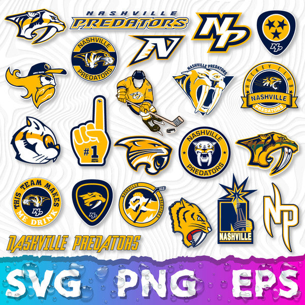 Nashville Predators Logo Bundle | SVG, EPS, PNG