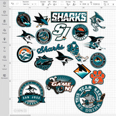 San Jose Sharks Logo Bundle | SVG, EPS, PNG