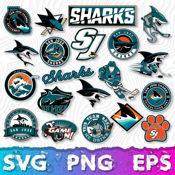 San Jose Sharks Logo Bundle | SVG, EPS, PNG