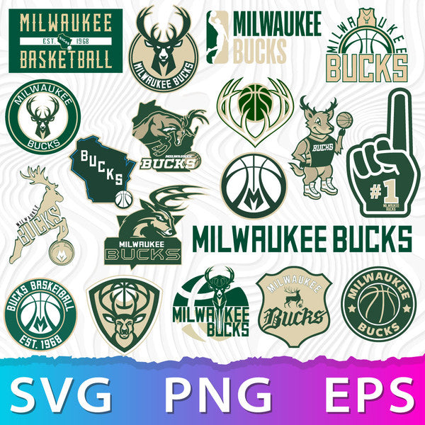 Milwaukee Bucks Logo Bundle | SVG, EPS, PNG