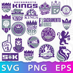 Sacramento Kings Logo Bundle | SVG, EPS, PNG