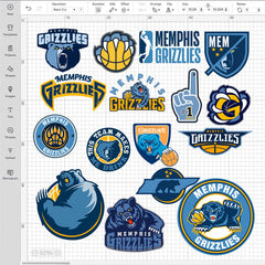 Memphis Grizzlies Logo Bundle | SVG, EPS, PNG