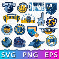 Memphis Grizzlies Logo Bundle | SVG, EPS, PNG