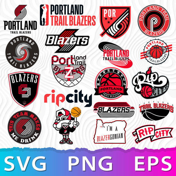 Portland Trail Blazers Logo Bundle | SVG, EPS, PNG