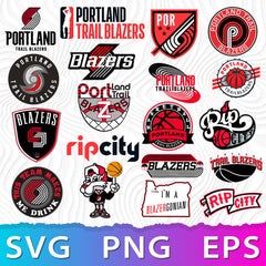 Portland Trail Blazers Logo Bundle | SVG, EPS, PNG