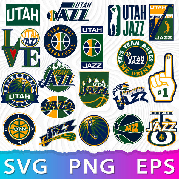 Utah Jazz Logo Bundle | SVG, EPS, PNG