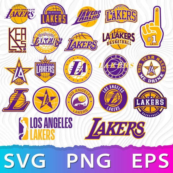 Los Angeles Lakers Logo Bundle | SVG, EPS, PNG