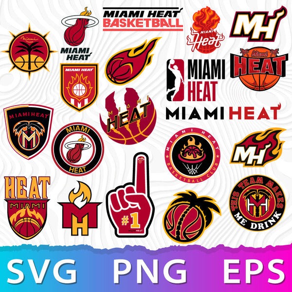 Miami Heat Logo Bundle | SVG, EPS, PNG