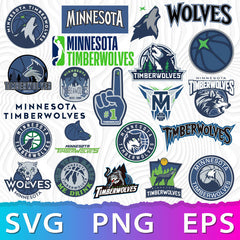 Minnesota Timberwolves Logo Bundle | SVG, EPS, PNG