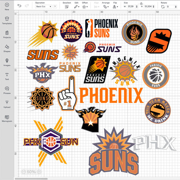 Phoenix Suns Logo Bundle | SVG, EPS, PNG