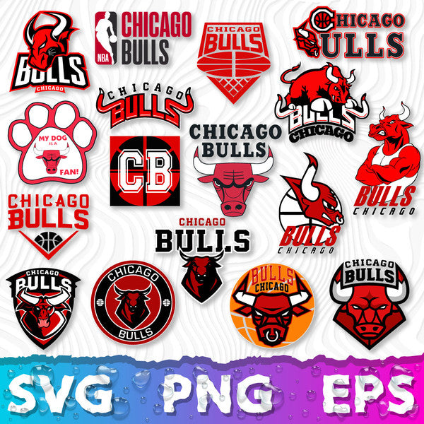 Chicago Bulls Logo Bundle | SVG, EPS, PNG