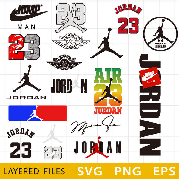 Jordan Logo Bundle Layered SVG