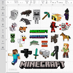 Minecraft Bundle SVG, Minecraft birthday svg, Minecraft party, Steve minecraft, Creeper Svg, Minecraft Digital Download