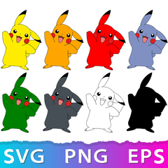 Pokémon Pikachu Bundle | SVG, EPS, PNG