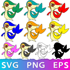 Pokémon Snivy Bundle| SVG, EPS, PNG