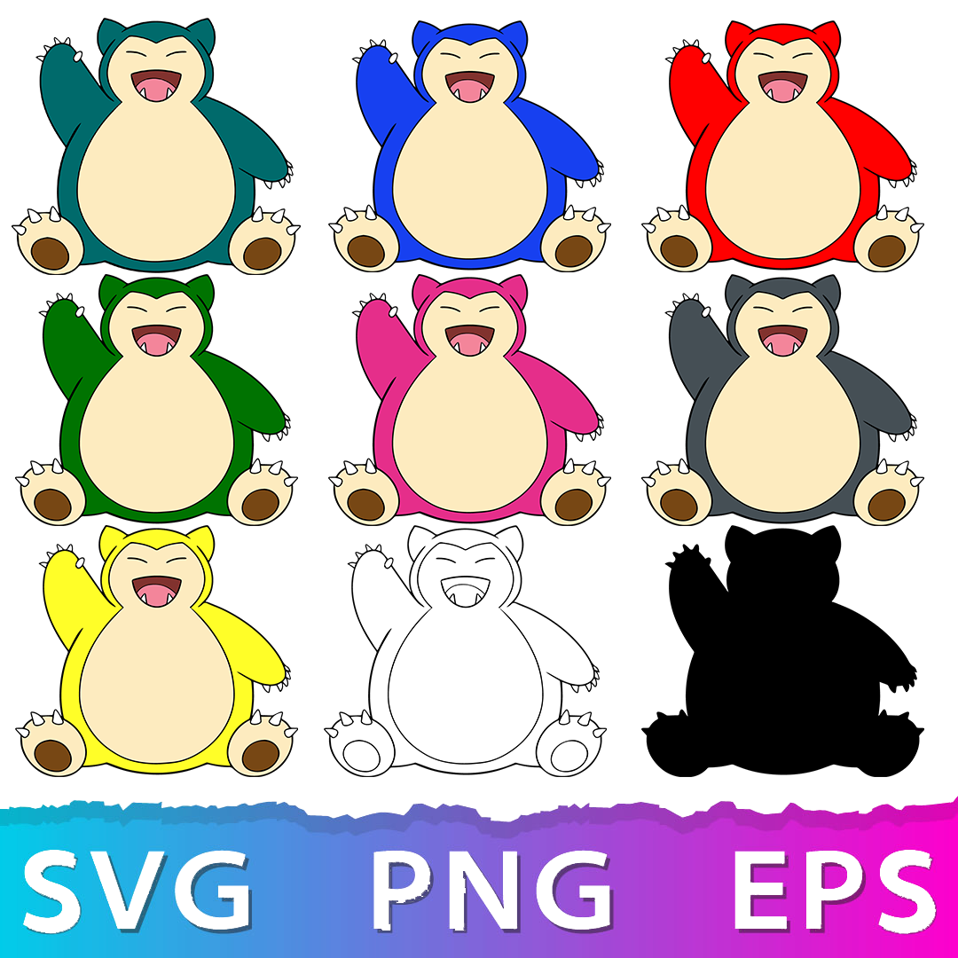 Pokémon Snorlax Bundle | SVG, EPS, PNG