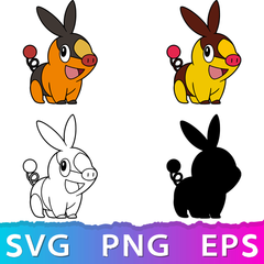 Pokémon Tepig | SVG, EPS, PNG