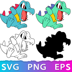 Pokémon Totodile Bundle | SVG, EPS, PNG