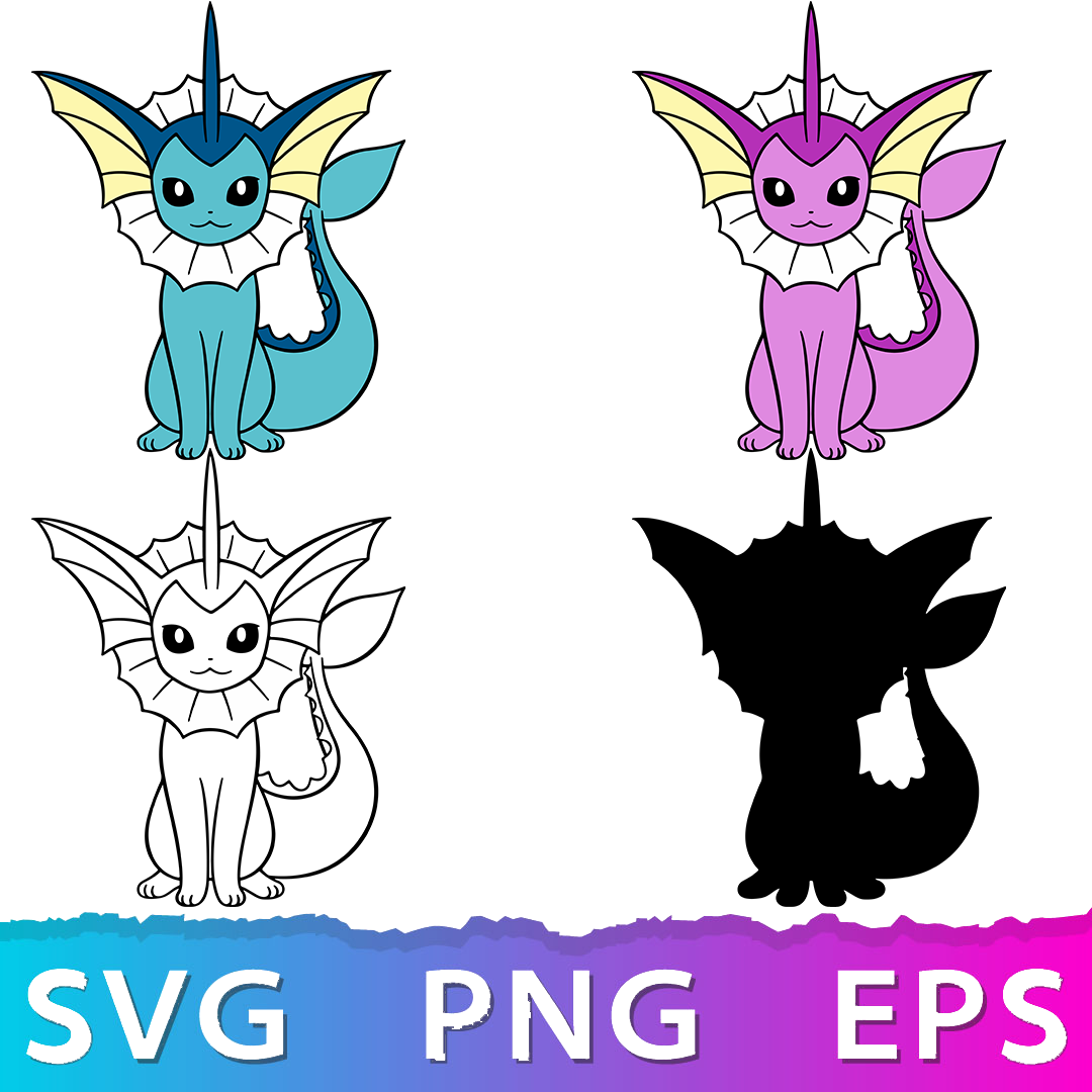 Pokémon Vaporeon | SVG, EPS, PNG